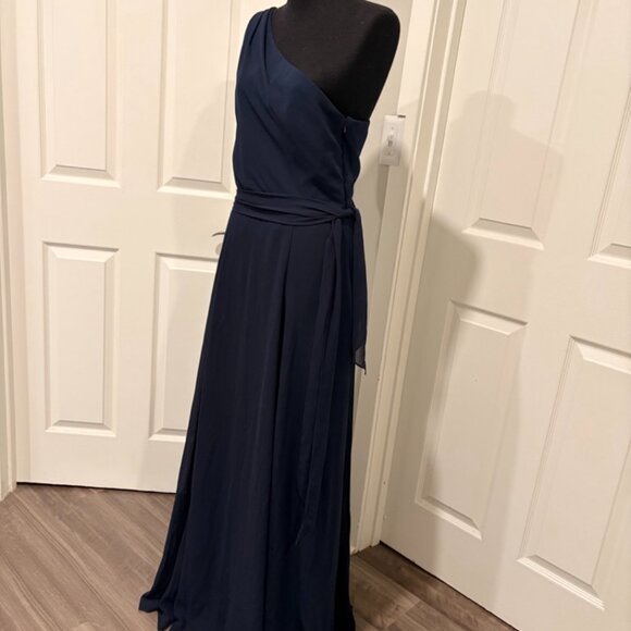 Amsale Navy Laurie Dress, Size 10 - Picture 2 of 7